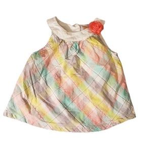 Gymboree Pastel Plaid Easter / Spring / Summer Sleeveless Dress Size 18-24 Mon